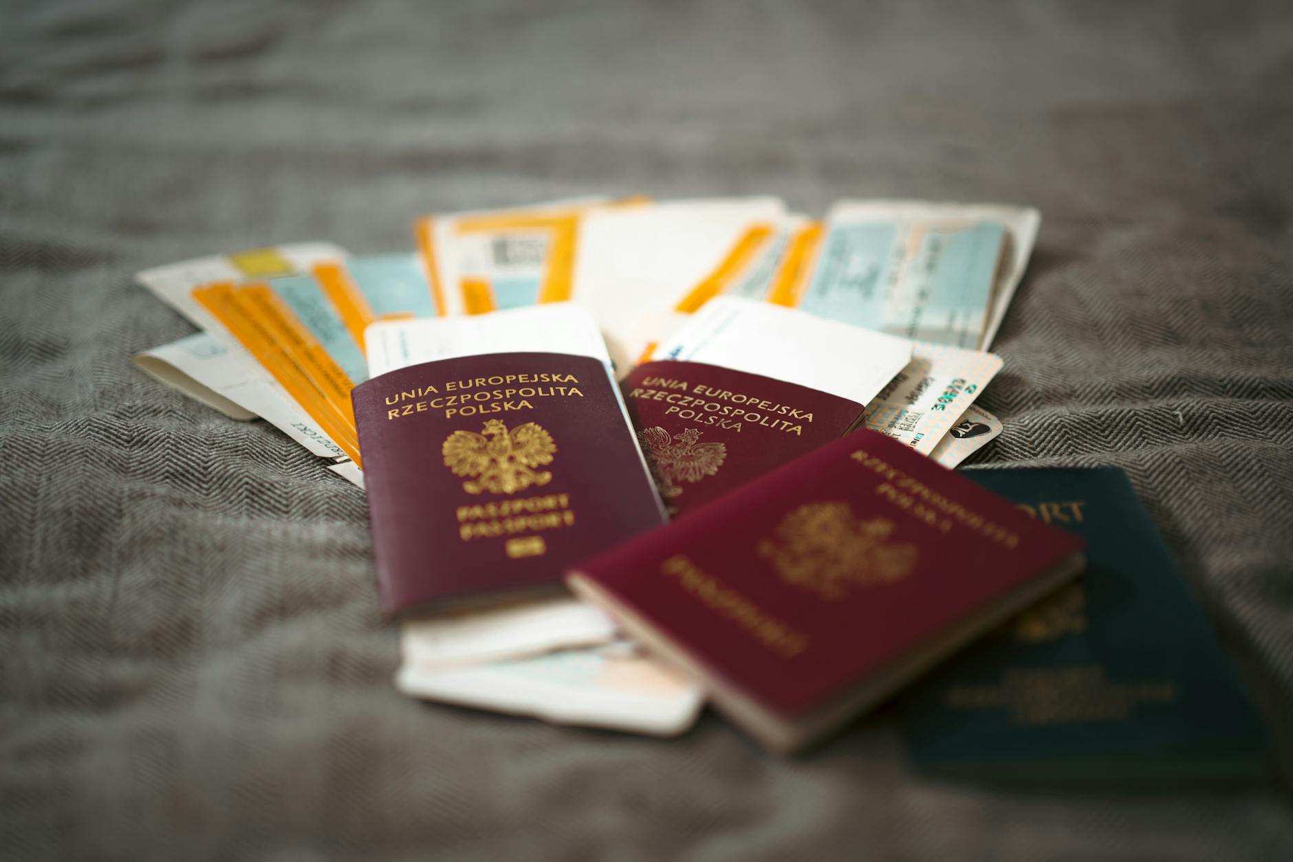 Boarding pass passport flight