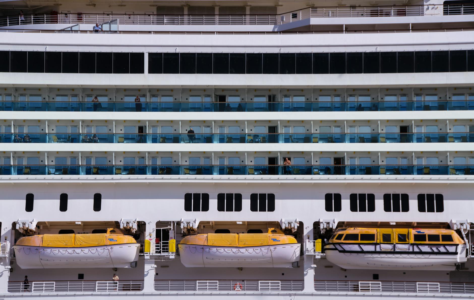Cruise ship cabin balcony ocean