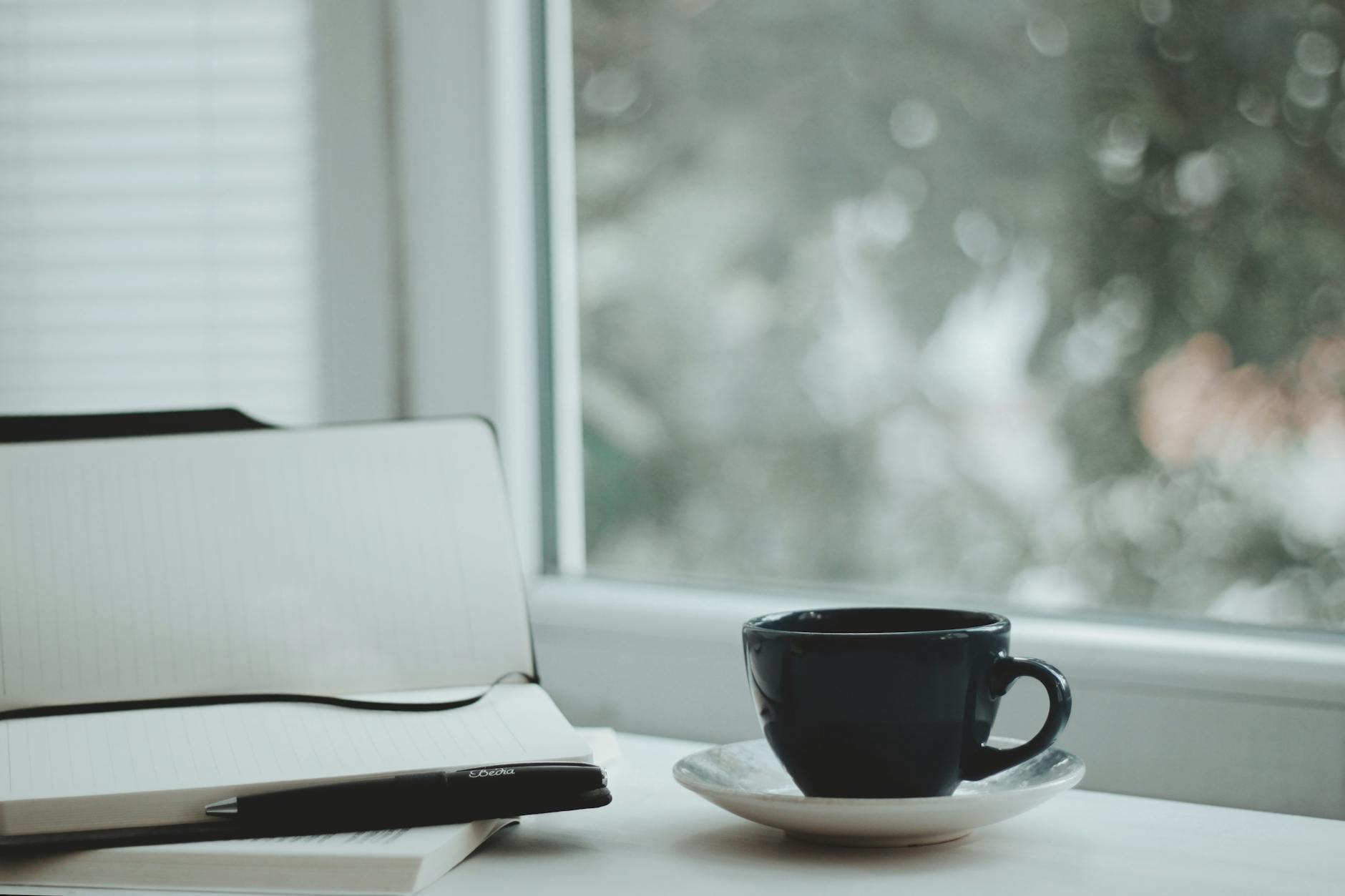 Travel journal coffee window