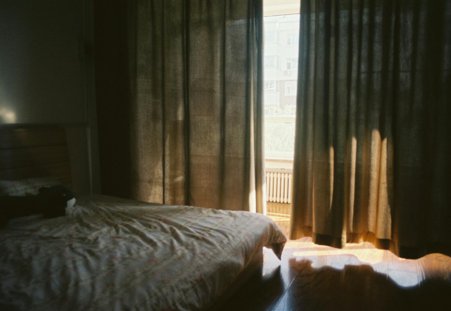 Morning sunlight window bedroom