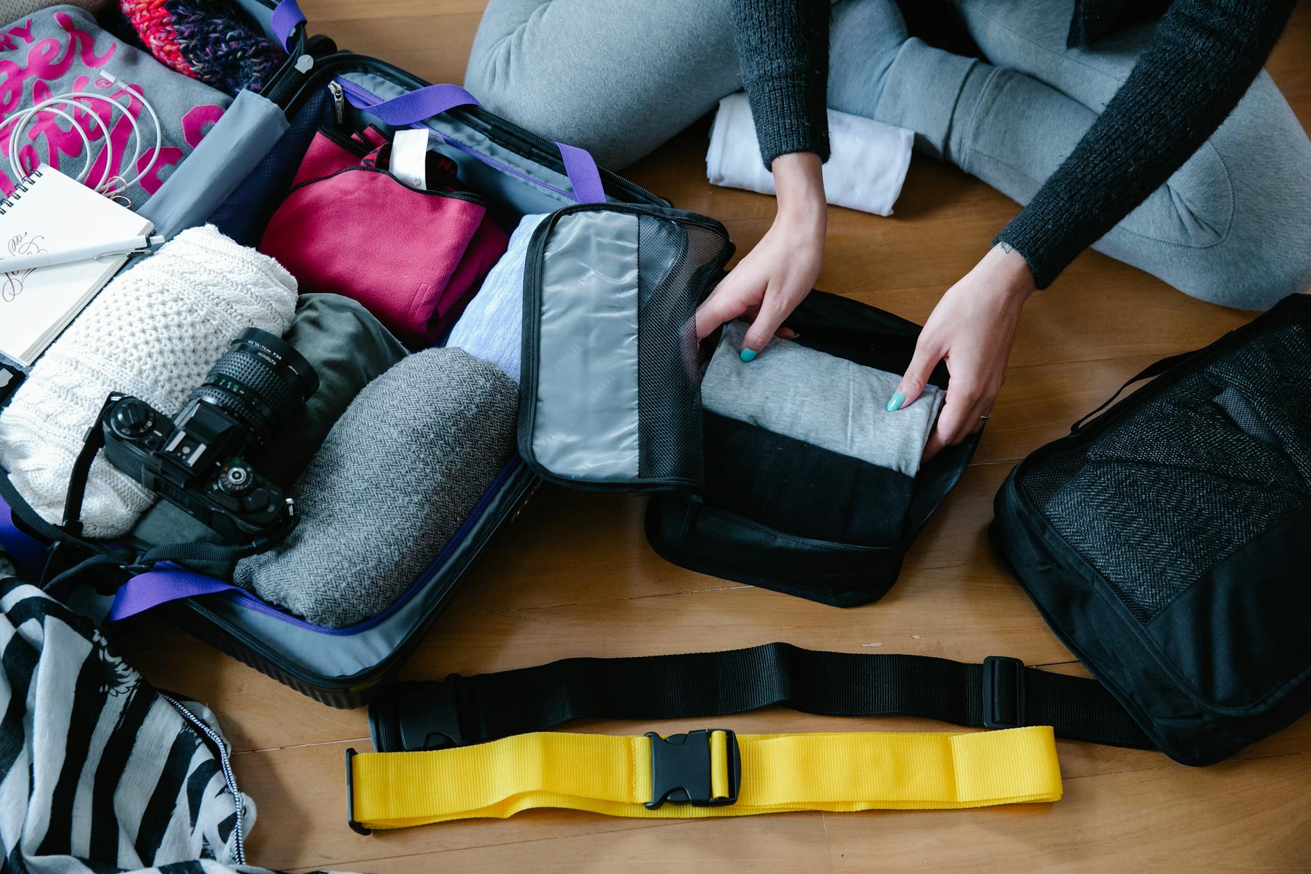 Packing cubes organized clothes